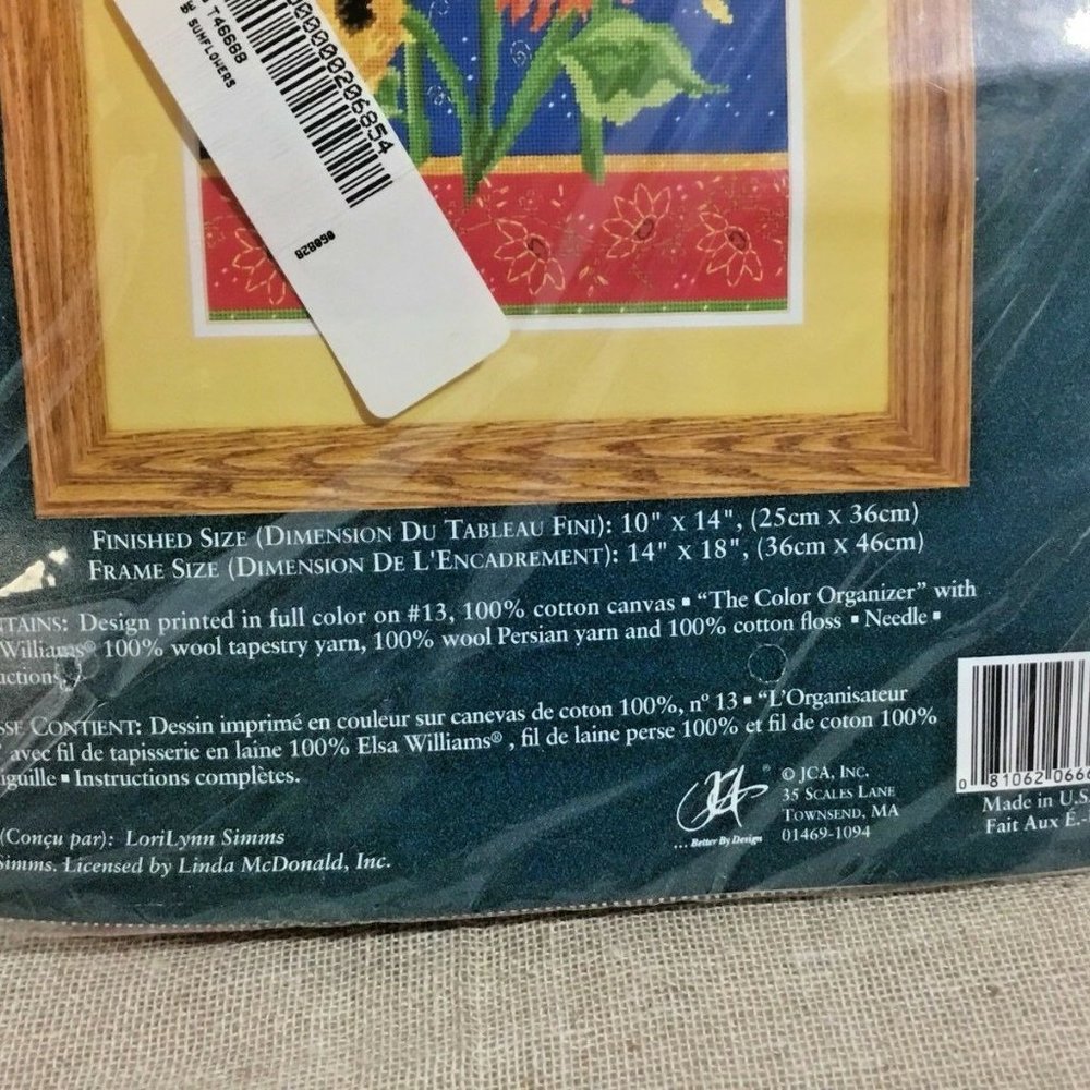 Needlepoint Kit~Sunflowers~Poppy~Needle Treasures - Picture 3 of 4